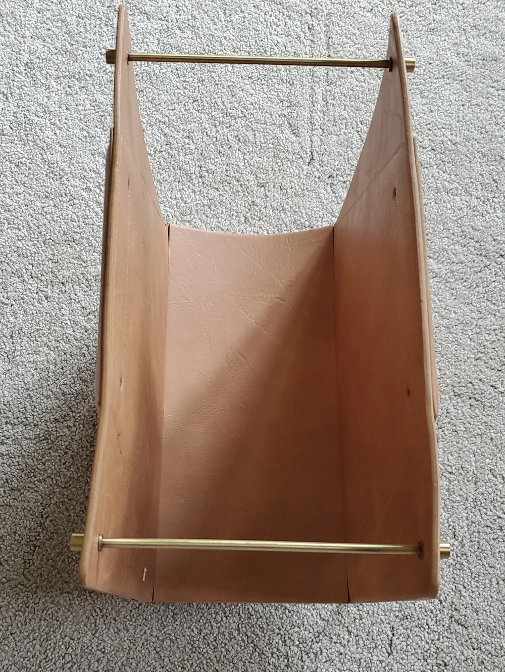 Magnolia Hearth and Hand Faux Leather and Gold Hanging File Folder Holder